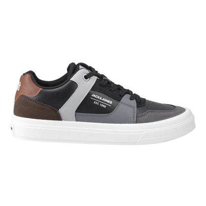 Anthracite - Side - Jack And Jones Mens Barton Combo Trainers