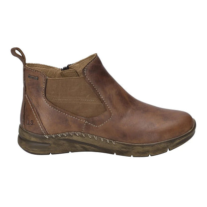 Brown Cognac - Side - Josef Seibel Womens-Ladies Conny 57 Leather Chelsea Boots
