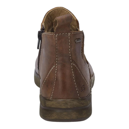 Brown Cognac - Back - Josef Seibel Womens-Ladies Conny 57 Leather Chelsea Boots