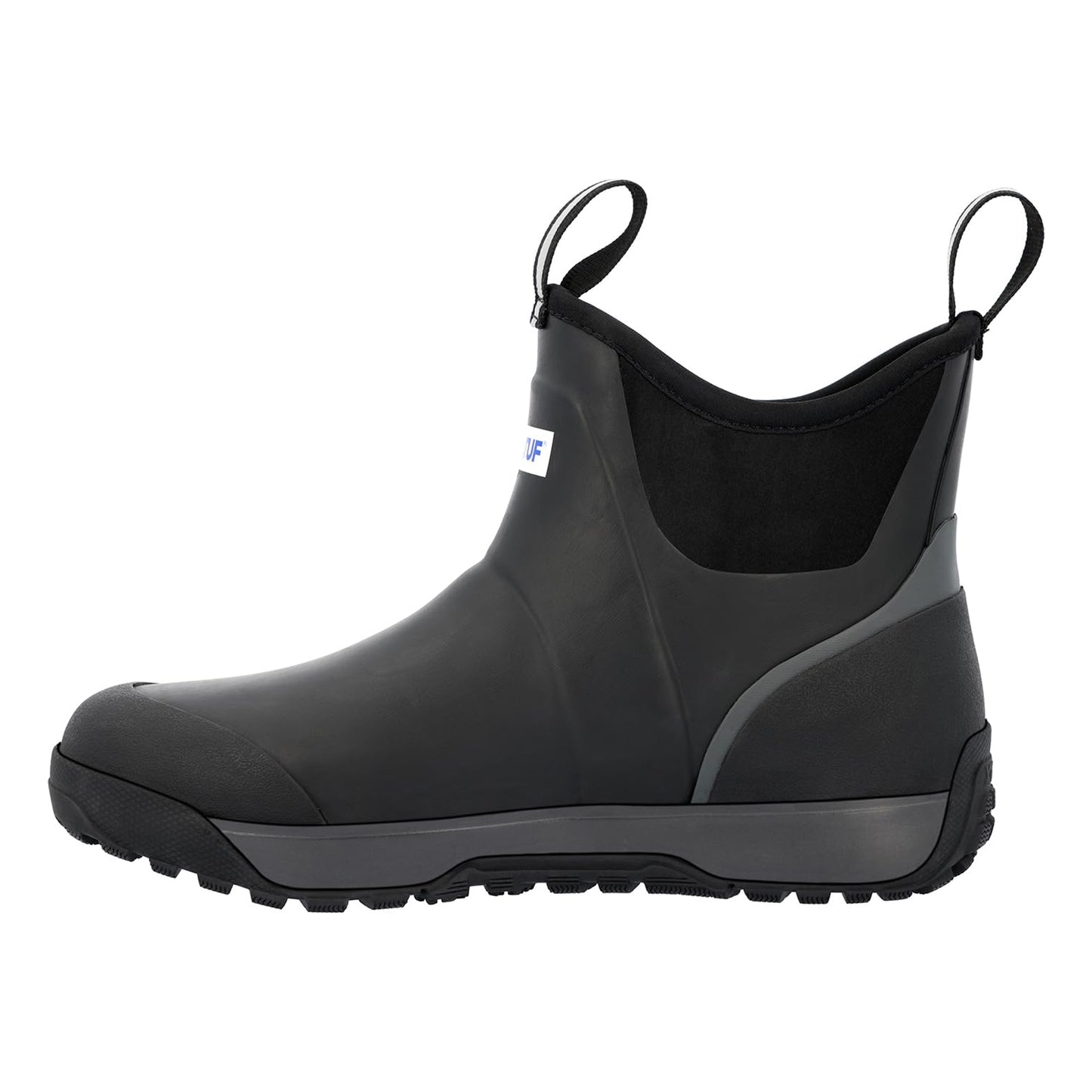 Black - Side - Xtratuf Mens Rubber Ankle Snow Boots