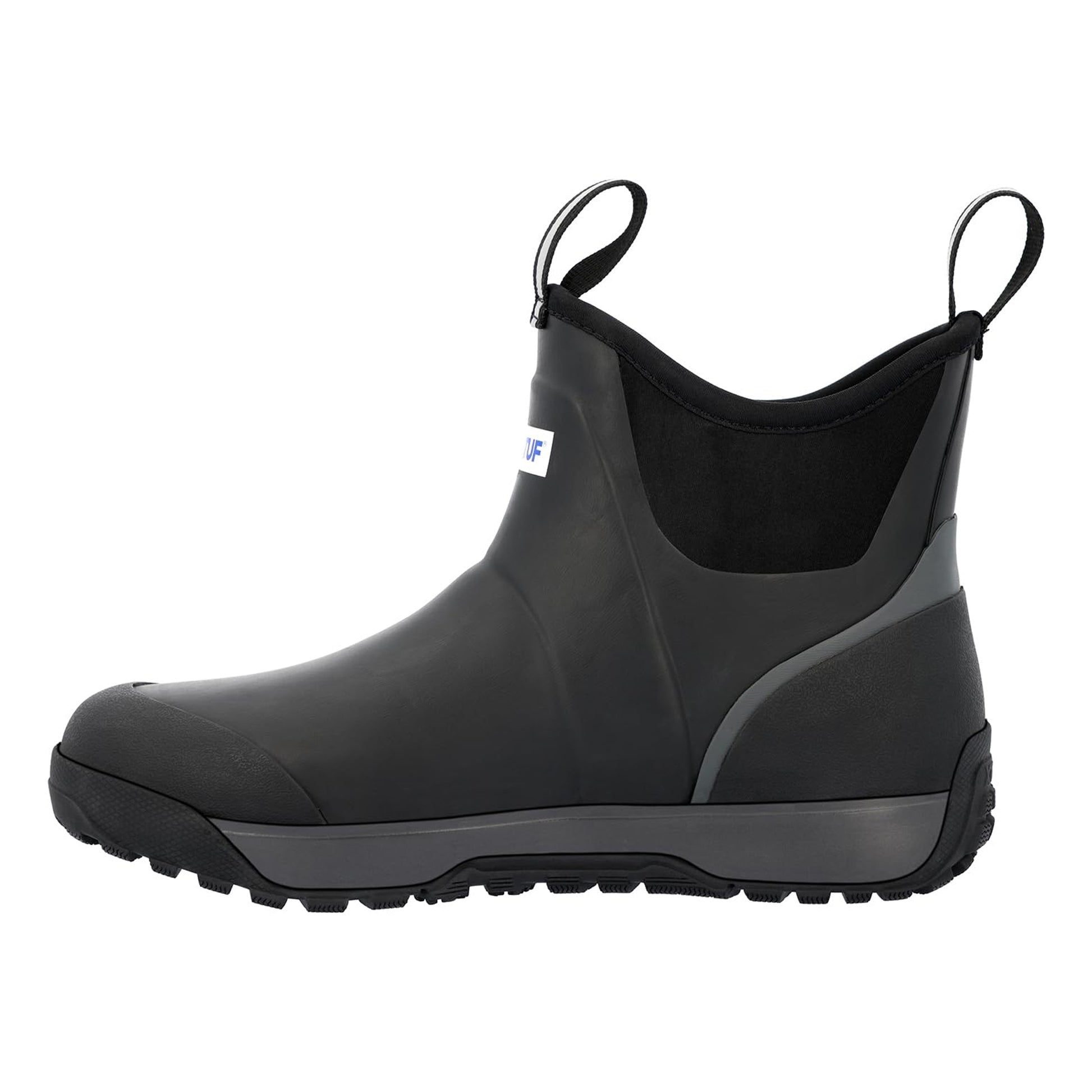 Black - Side - Xtratuf Mens Rubber Ankle Snow Boots