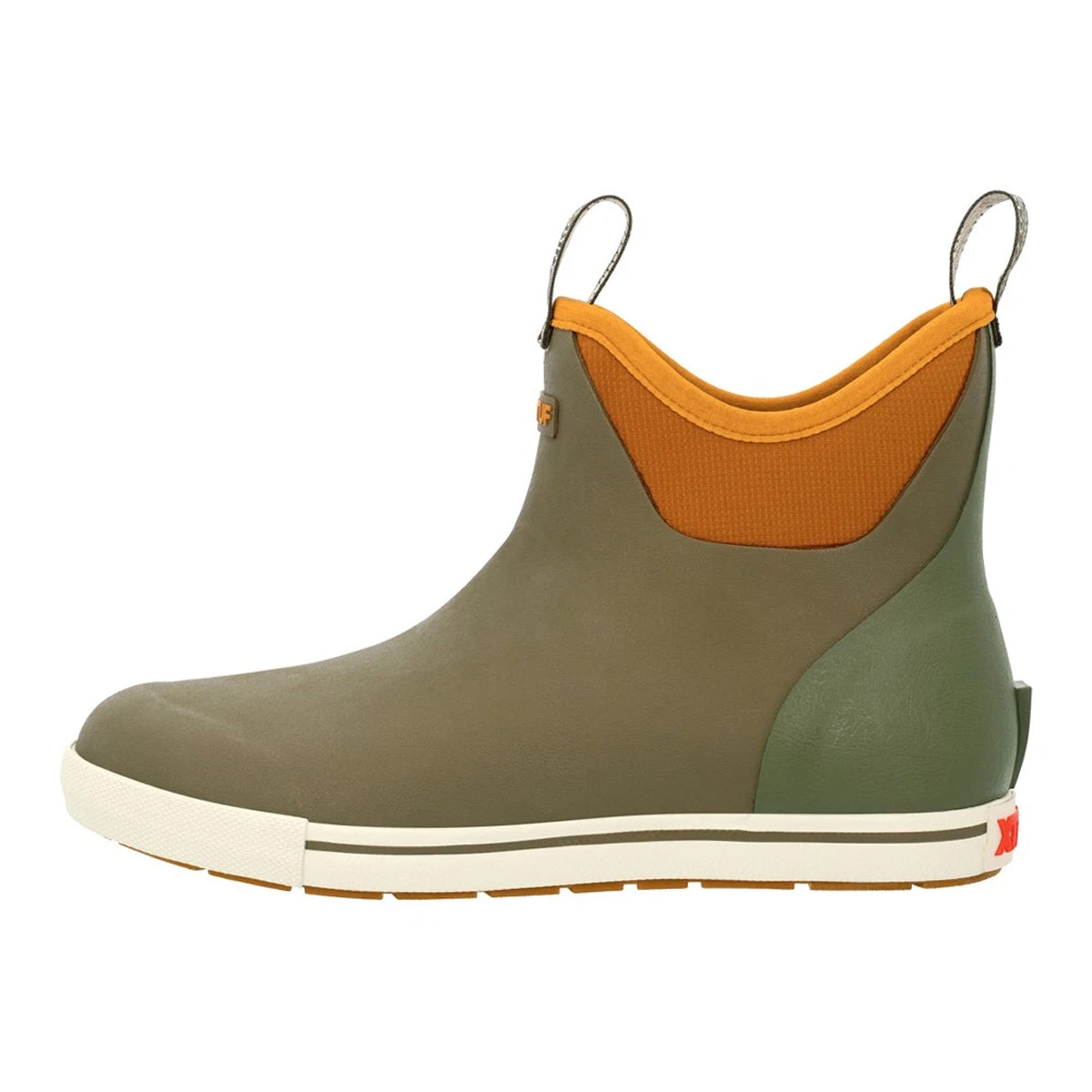 Olive - Back - Xtratuf Mens Camping Ankle Deck Boots