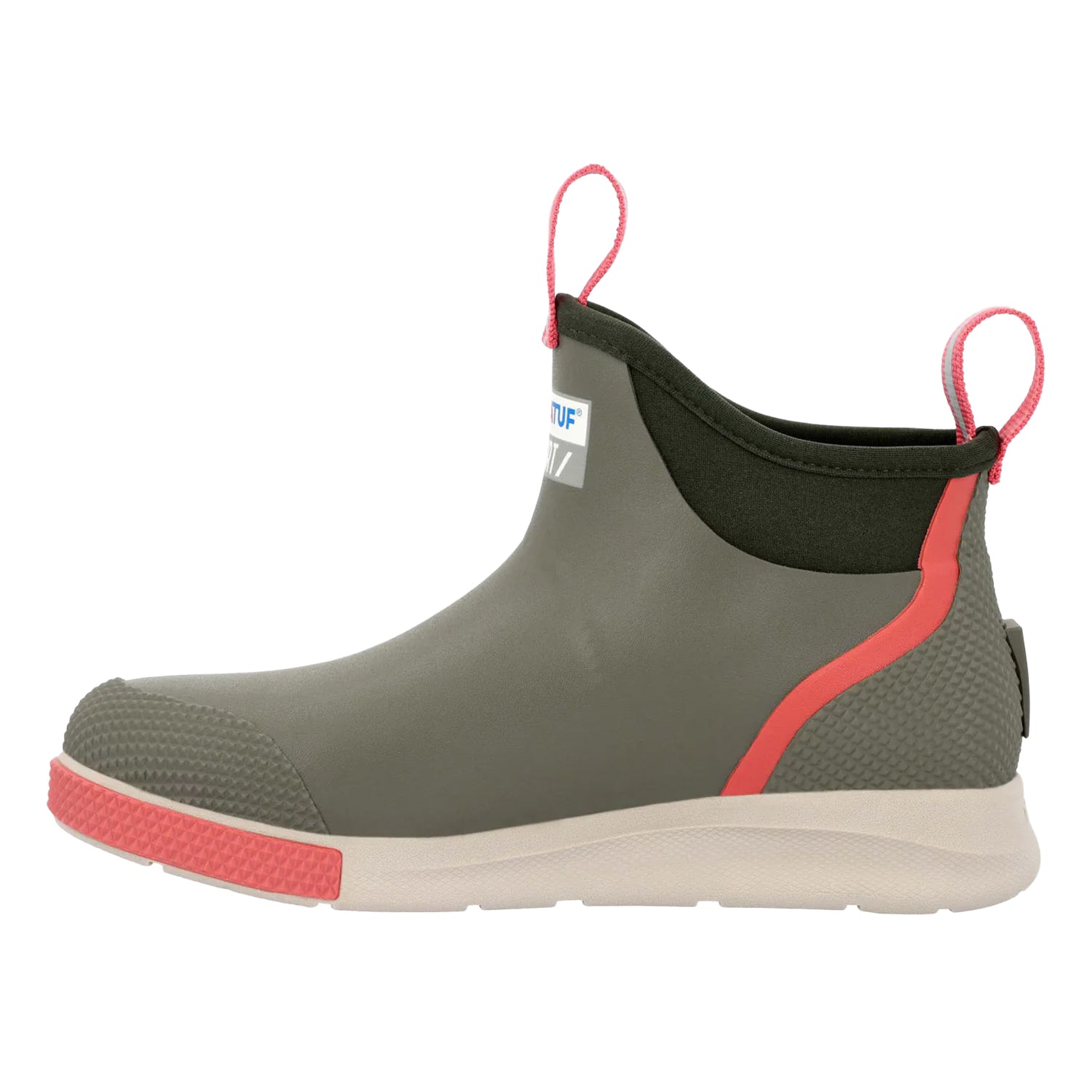 Olive - Side - Xtratuf Womens-Ladies Sports Ankle Deck Boots