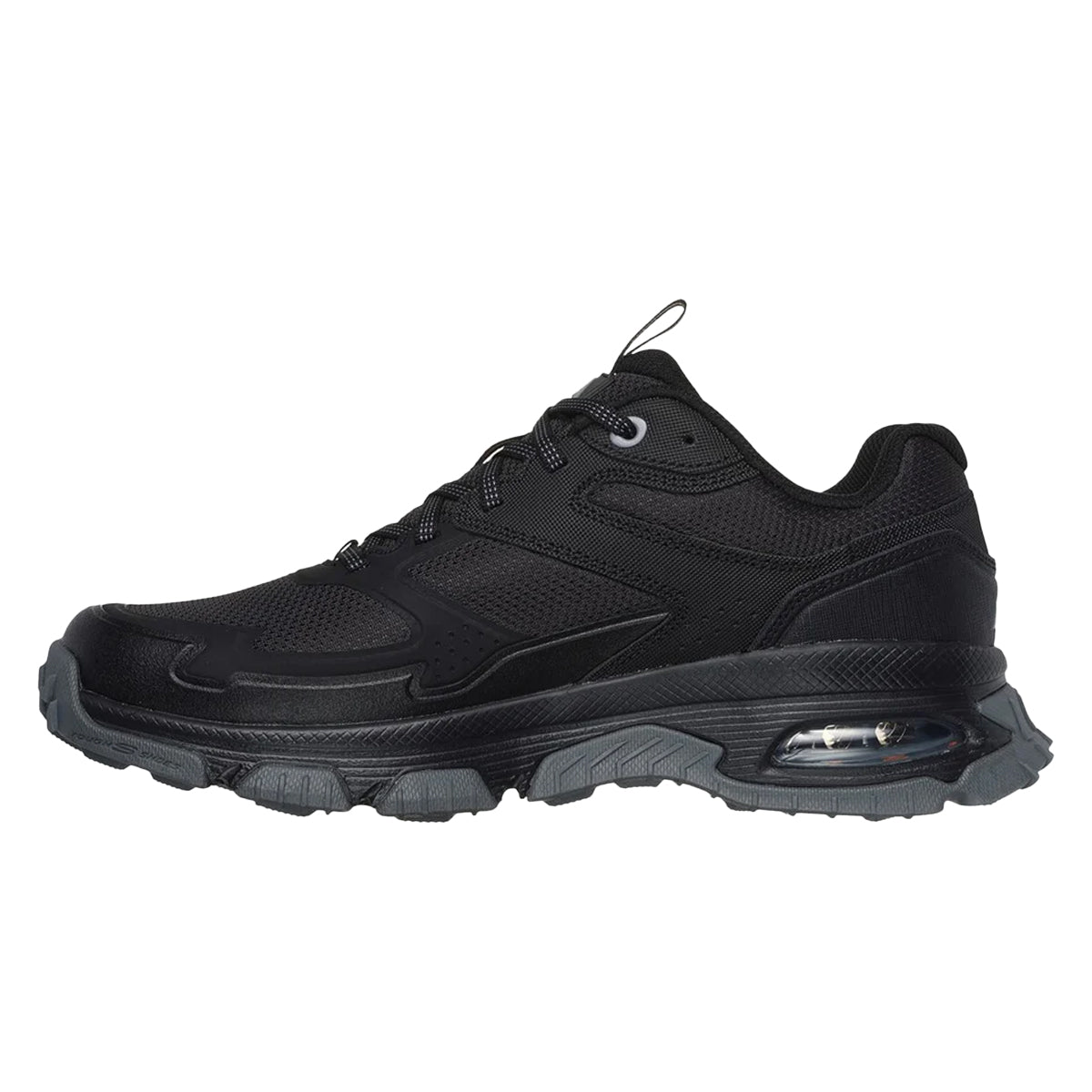Black - Back - Skechers Mens Sleek Envoy Skech-Air Walking Shoes