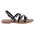 Black - Side - Hush Puppies Womens-Ladies Amanda Strappy Leather Sandals