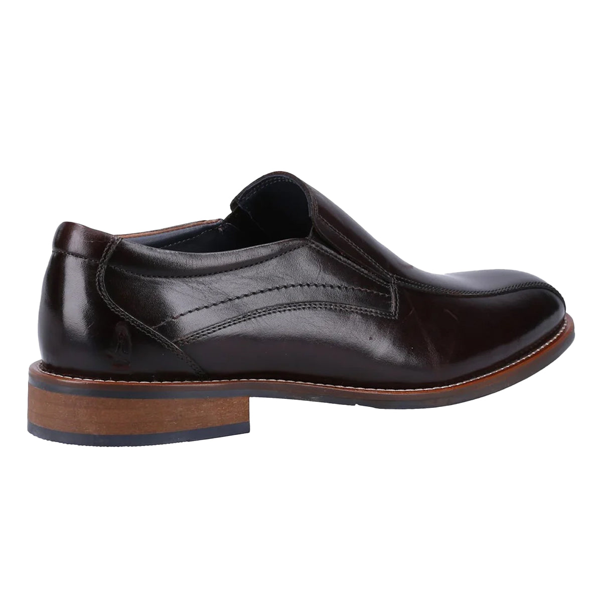 Black - Back - Hush Puppies Mens Donovan Leather Loafers
