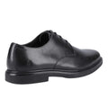 Black - Back - Hush Puppies Mens Kye Leather Lace Up Loafers