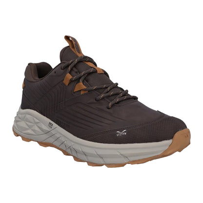 Chocolate Brown-Timber Wolf - Front - Hi-Tec Mens Fuse Trek Walking Shoes