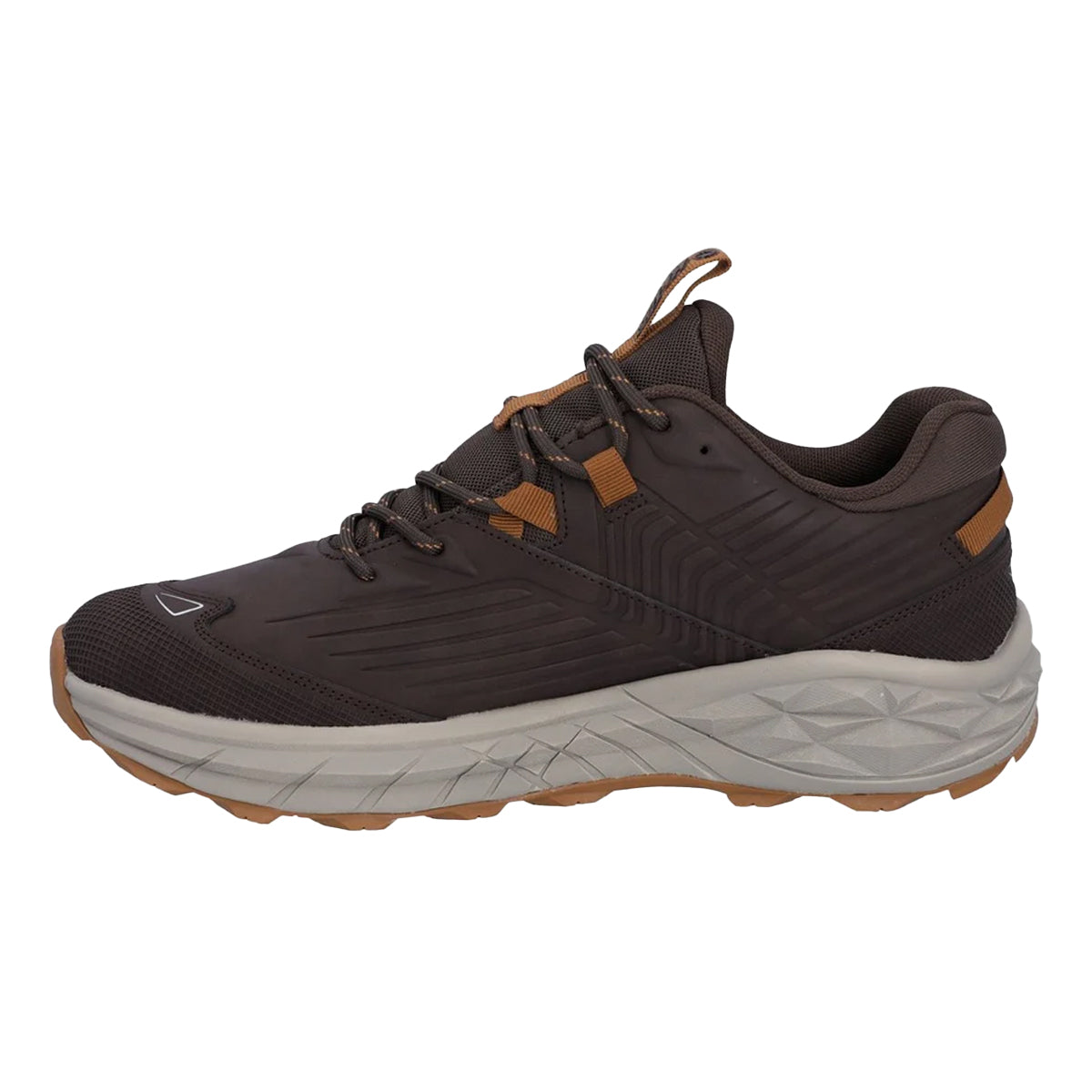 Chocolate Brown-Timber Wolf - Side - Hi-Tec Mens Fuse Trek Walking Shoes