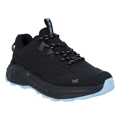 Black-Blue Fog - Front - Hi-Tec Mens Fuse Trek Walking Shoes
