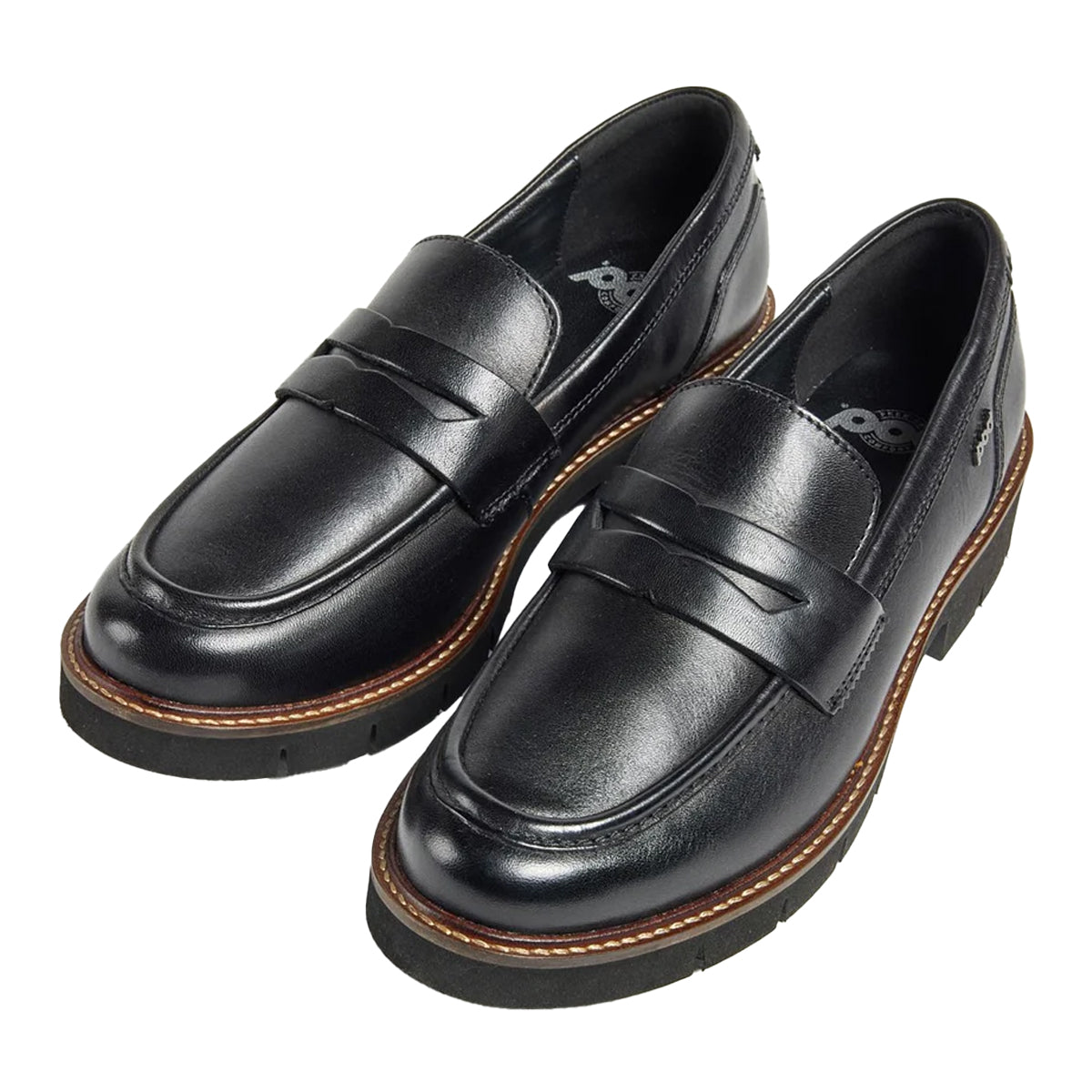 Black - Lifestyle - POD Womens-Ladies Kaltin Leather Loafers