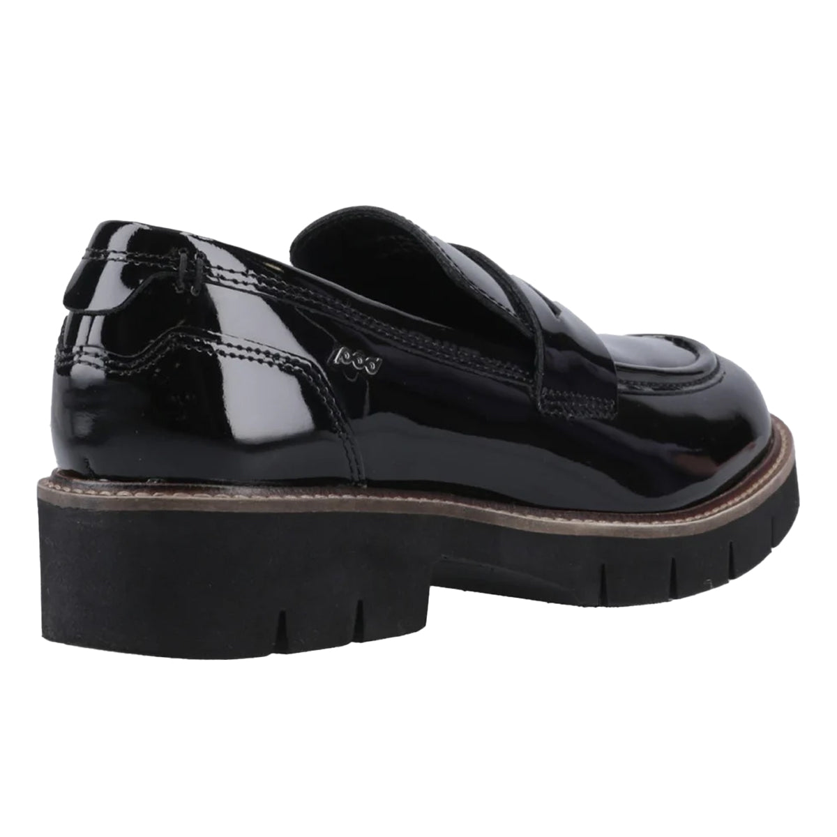 Black - Back - POD Womens-Ladies Kaltin Leather Loafers