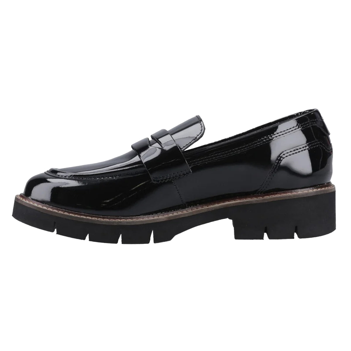 Black - Side - POD Womens-Ladies Kaltin Leather Loafers