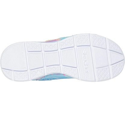 Blue-Pink-Yellow - Back - Skechers Girls Mermaid Dreams Light Up Trainers
