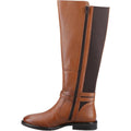 Tan - Pack Shot - Hush Puppies Womens-Ladies Victoria Leather Long Boots