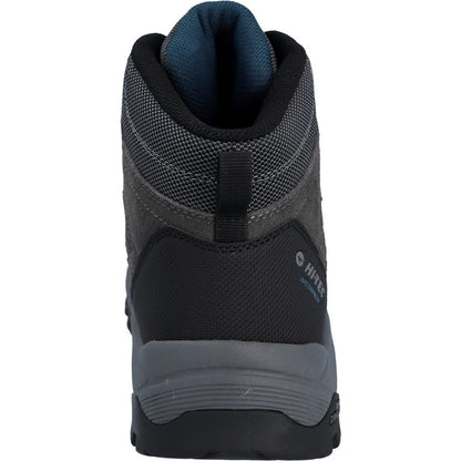 Dark Gull Grey-Harbour Mist - Back - Hi-Tec Mens Bandera Expedition Suede Ankle Walking Shoes
