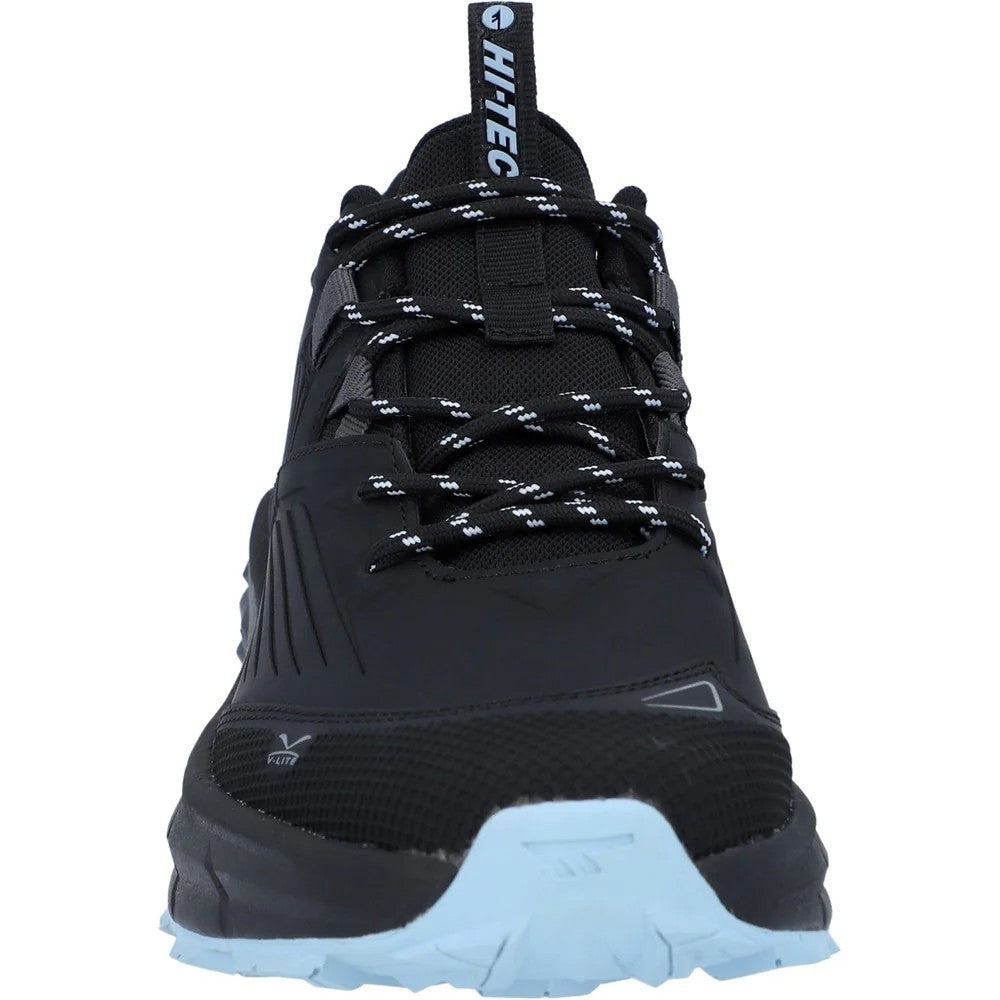 Black-Blue Fog - Close up - Hi-Tec Womens-Ladies Fuse Trek Walking Shoes