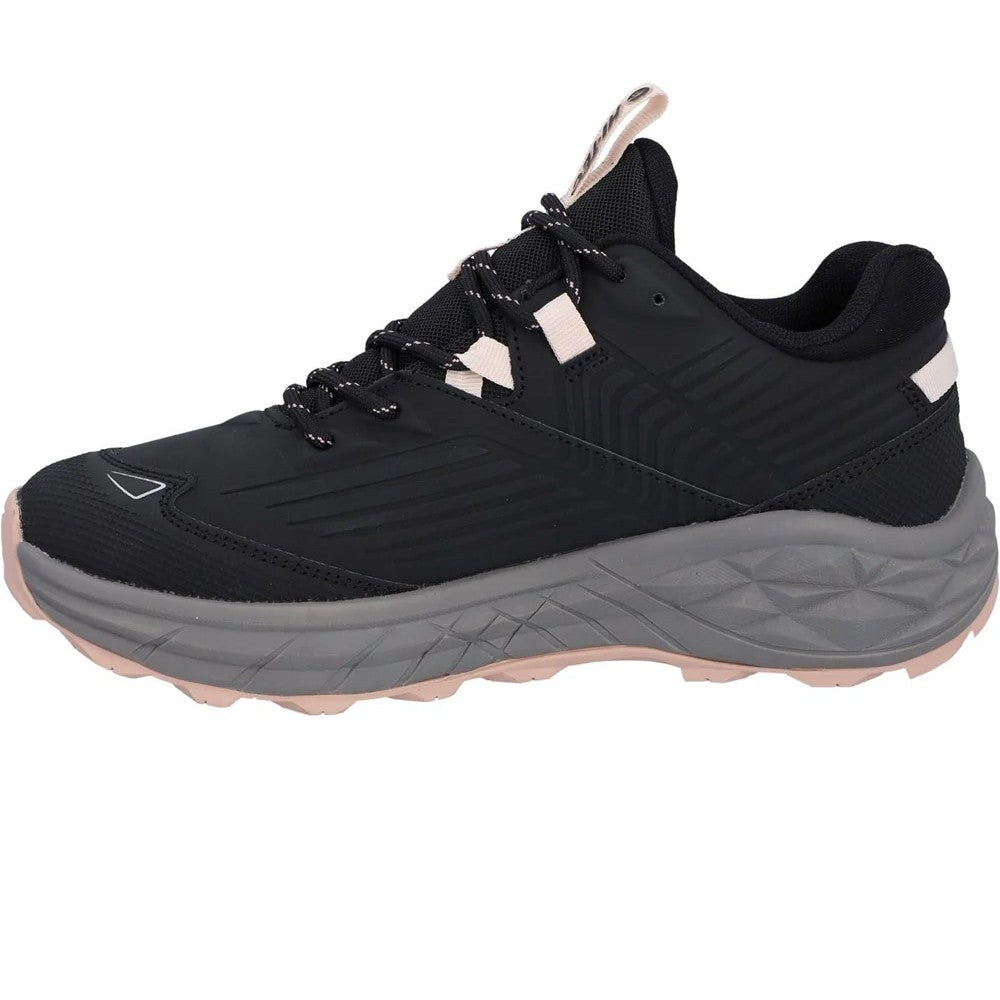 Black-Steeple Grey-Cameo Rose - Pack Shot - Hi-Tec Womens-Ladies Fuse Trek Walking Shoes