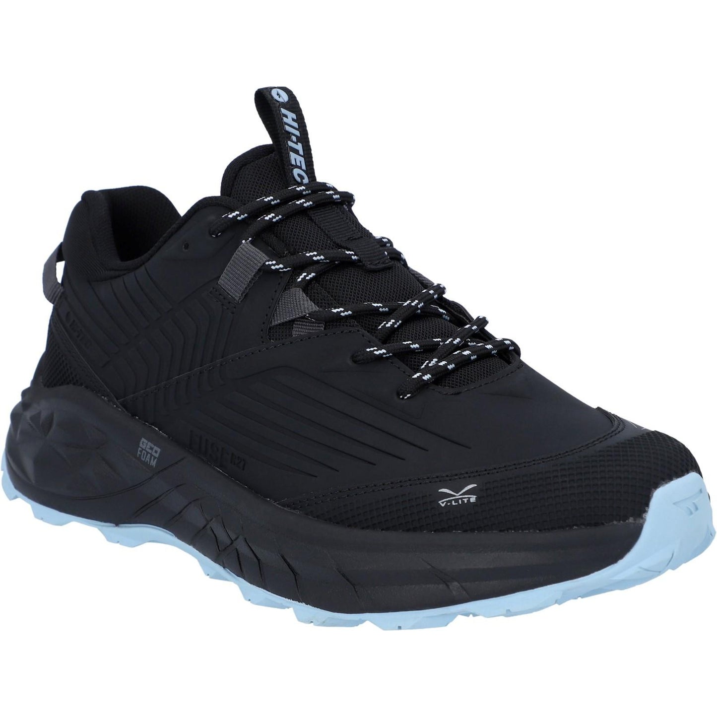 Black-Blue Fog - Front - Hi-Tec Womens-Ladies Fuse Trek Walking Shoes