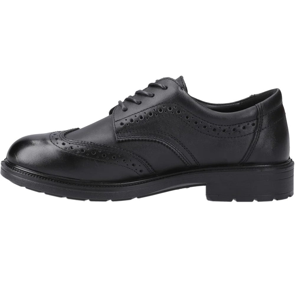 Black - Pack Shot - Amblers Mens Cambridge Full Grain Leather Safety Shoes