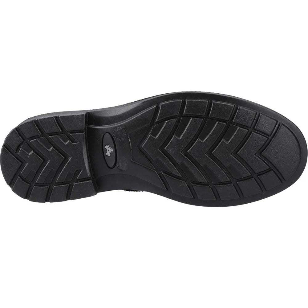 Black - Side - Amblers Mens Cambridge Full Grain Leather Safety Shoes