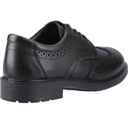 Black - Back - Amblers Mens Cambridge Full Grain Leather Safety Shoes