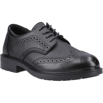Black - Front - Amblers Mens Cambridge Full Grain Leather Safety Shoes