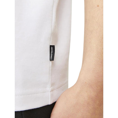 White - Side - Jack And Jones Mens Chad Branding T-Shirt