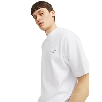 White - Pack Shot - Jack And Jones Mens Chad Branding T-Shirt