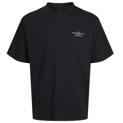 Black - Front - Jack And Jones Mens Chad Branding T-Shirt