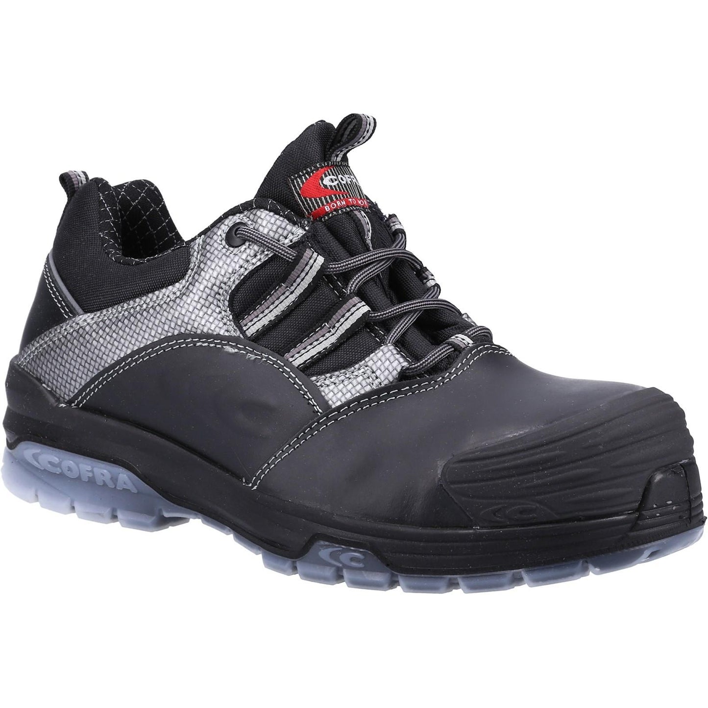 Black - Front - Cofra Mens Caravaggio S3 SRC Full Grain Leather Safety Shoes