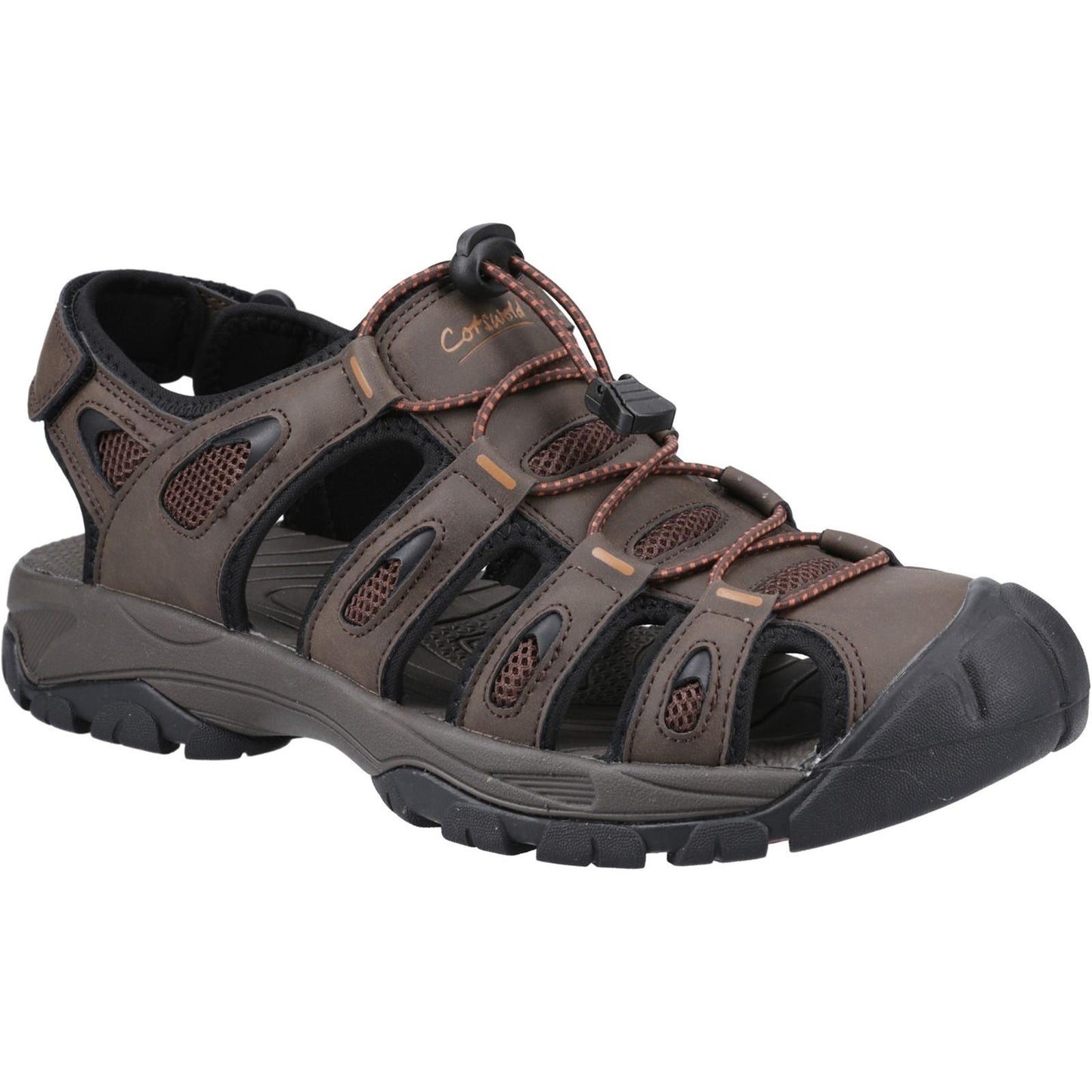 Brown - Front - Cotswold Mens Ampney Sandals