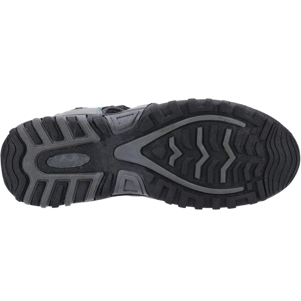 Grey-Turquoise - Side - Cotswold Womens-Ladies Colesbourne Recycled Sandals