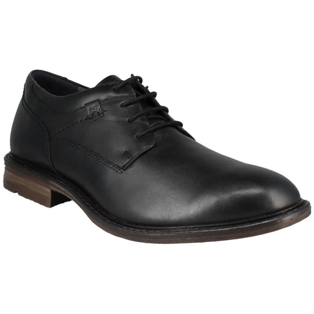 Black - Front - Josef Seibel Mens Earl 05 Leather Oxfords