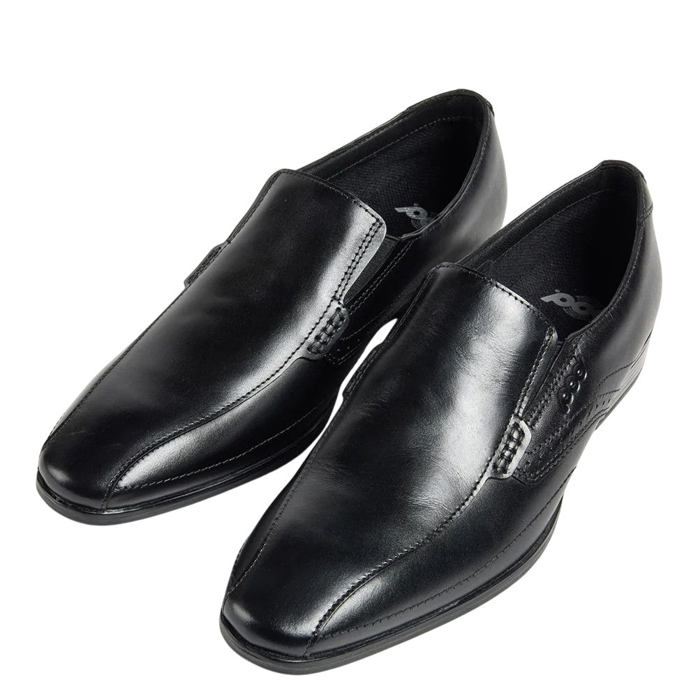 Black - Pack Shot - POD Mens Earl Leather Shoes