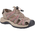 Taupe-Pink - Front - Cotswold Womens-Ladies Upton Sandals