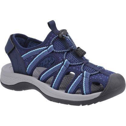Navy-Turquoise - Front - Cotswold Womens-Ladies Upton Sandals