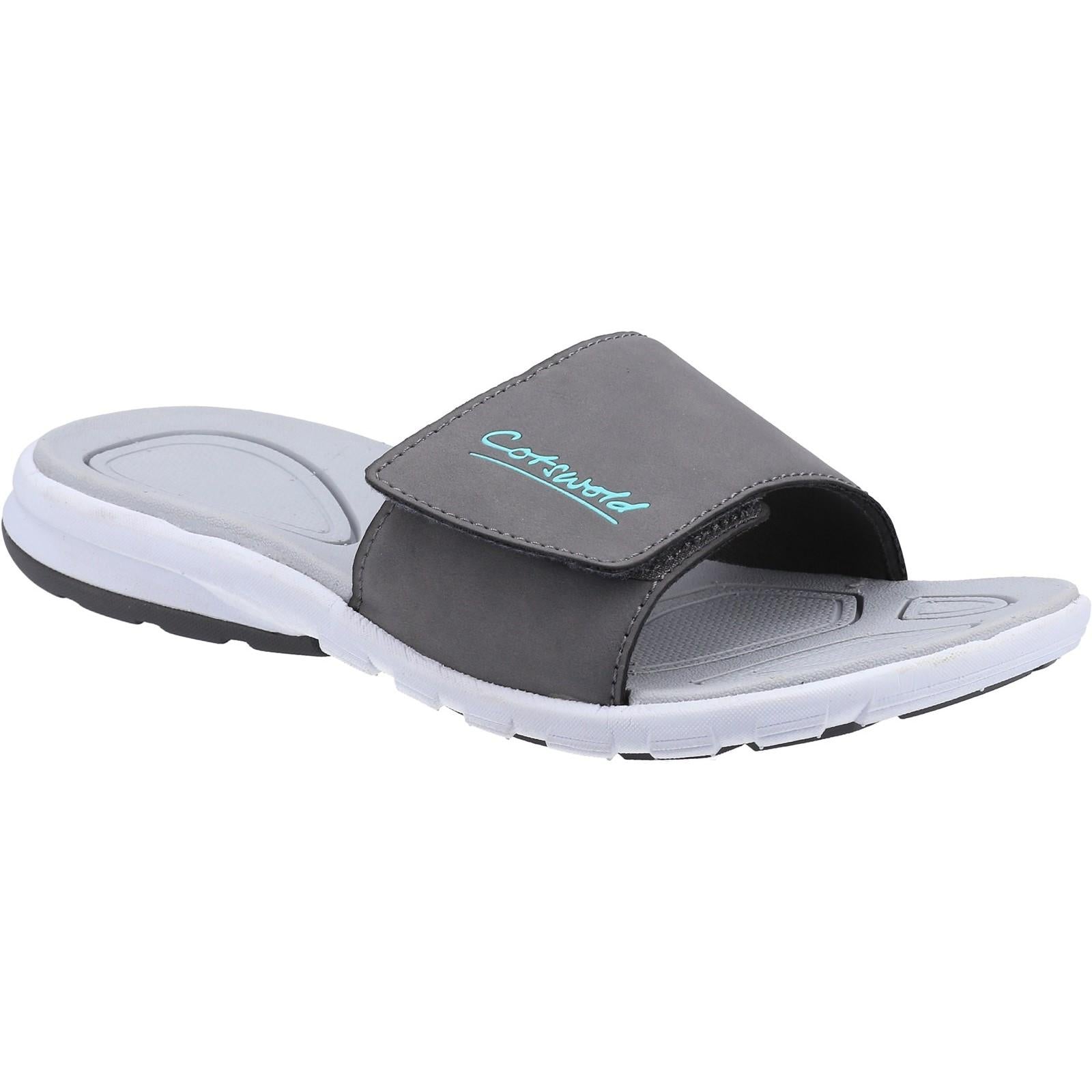 Grey - Front - Cotswold Womens-Ladies Windrush Recycled Sliders