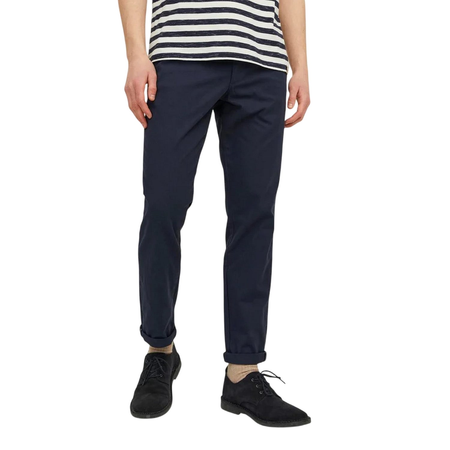 Navy Blazer - Side - Jack And Jones Mens Slim Chinos