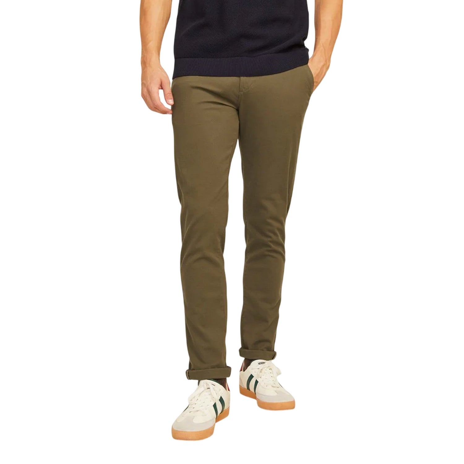 Olive Night - Side - Jack And Jones Mens Slim Chinos
