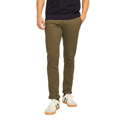 Olive Night - Side - Jack And Jones Mens Slim Chinos