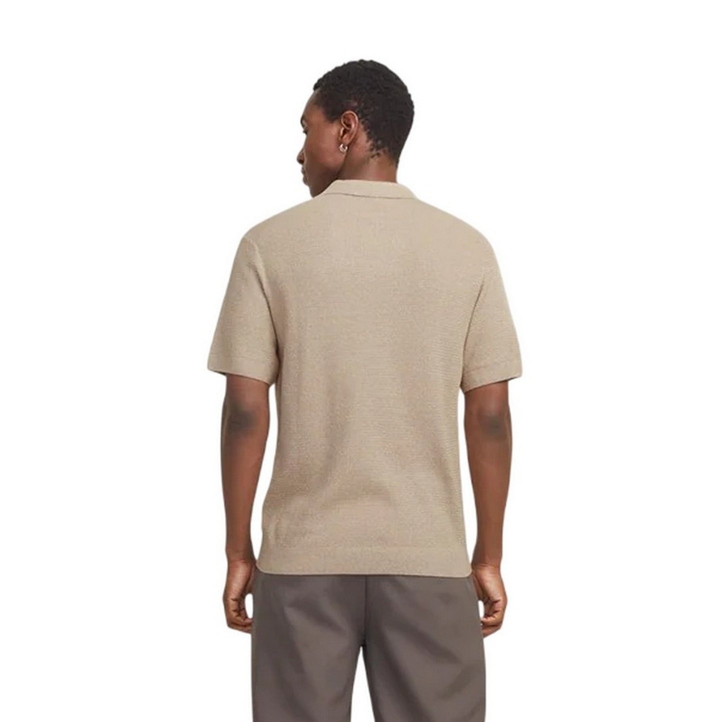 Greige - Back - Jack And Jones Mens Polo Shirt