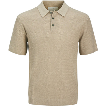 Greige - Front - Jack And Jones Mens Polo Shirt