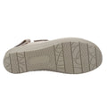 Taupe - Pack Shot - Fleet & Foster Womens-Ladies Bernice Leather Sandals