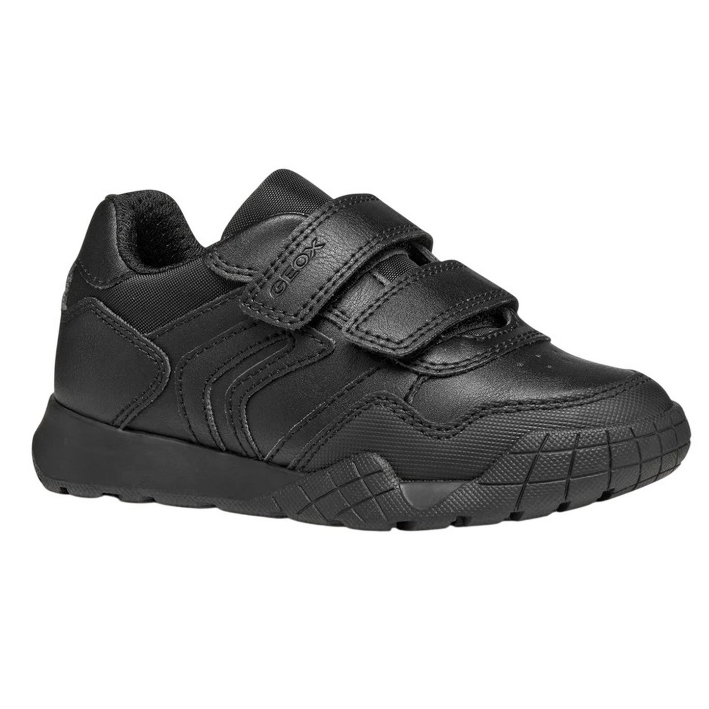Black - Front - Geox Boys Rann-E School Shoes