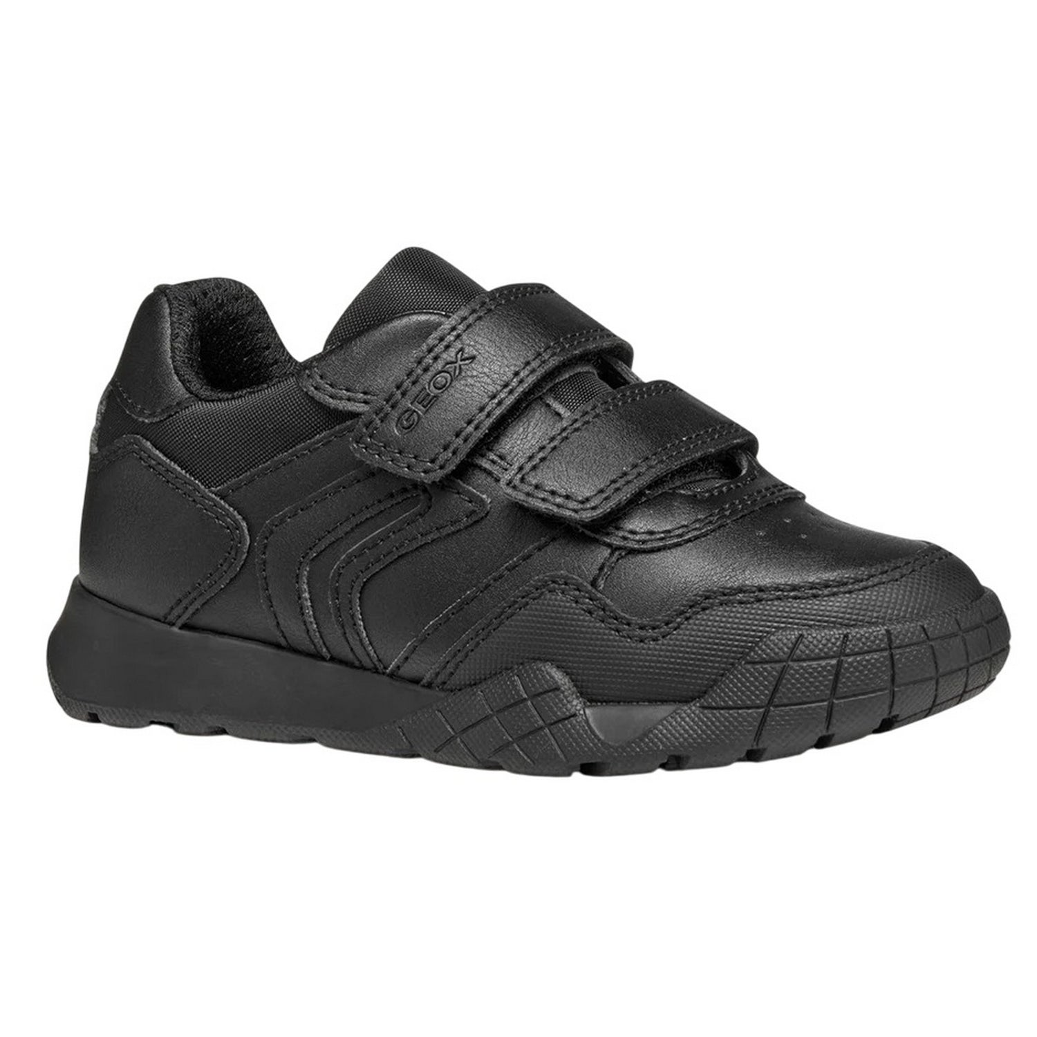 Black - Front - Geox Boys Rann-E School Shoes