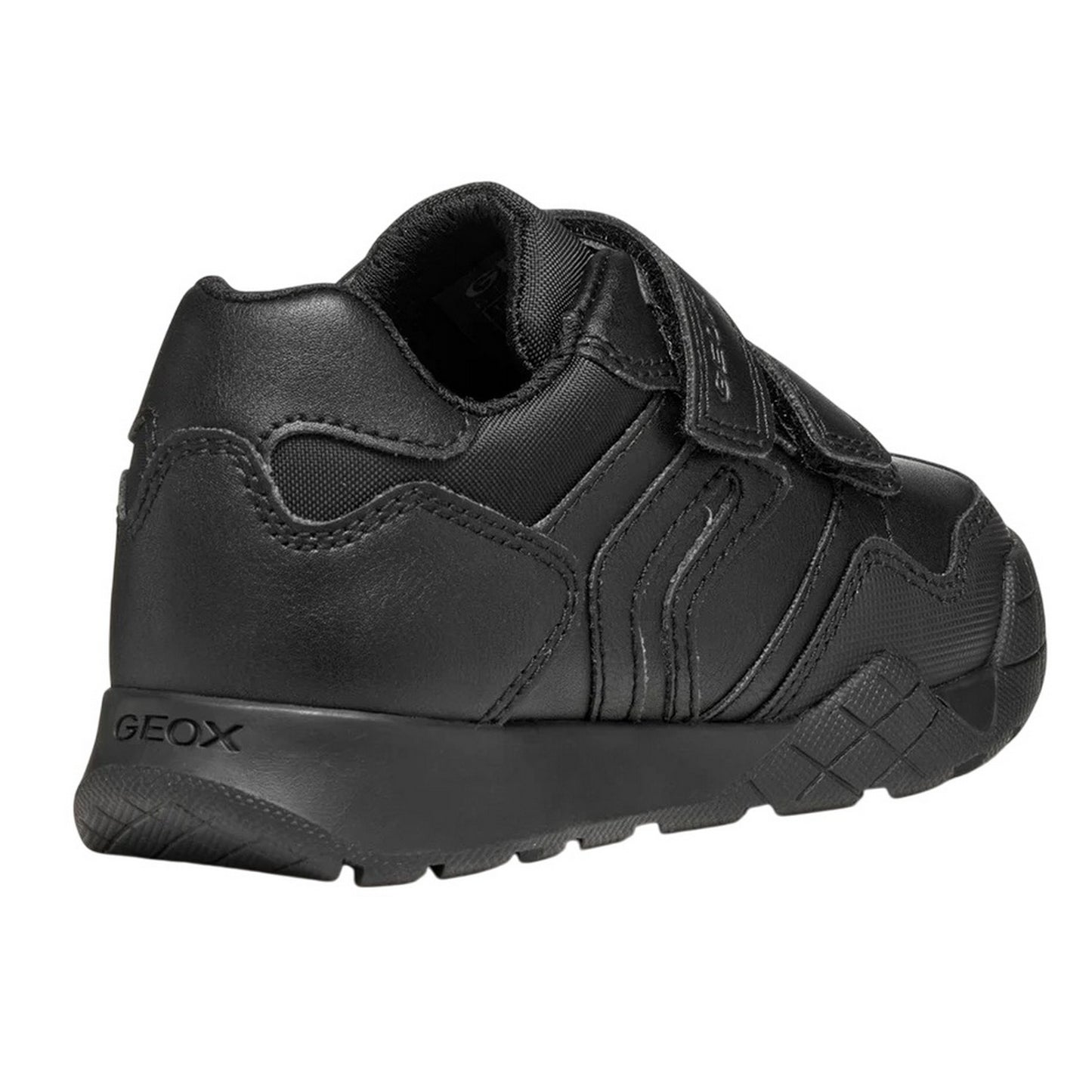 Black - Back - Geox Boys Rann-E School Shoes