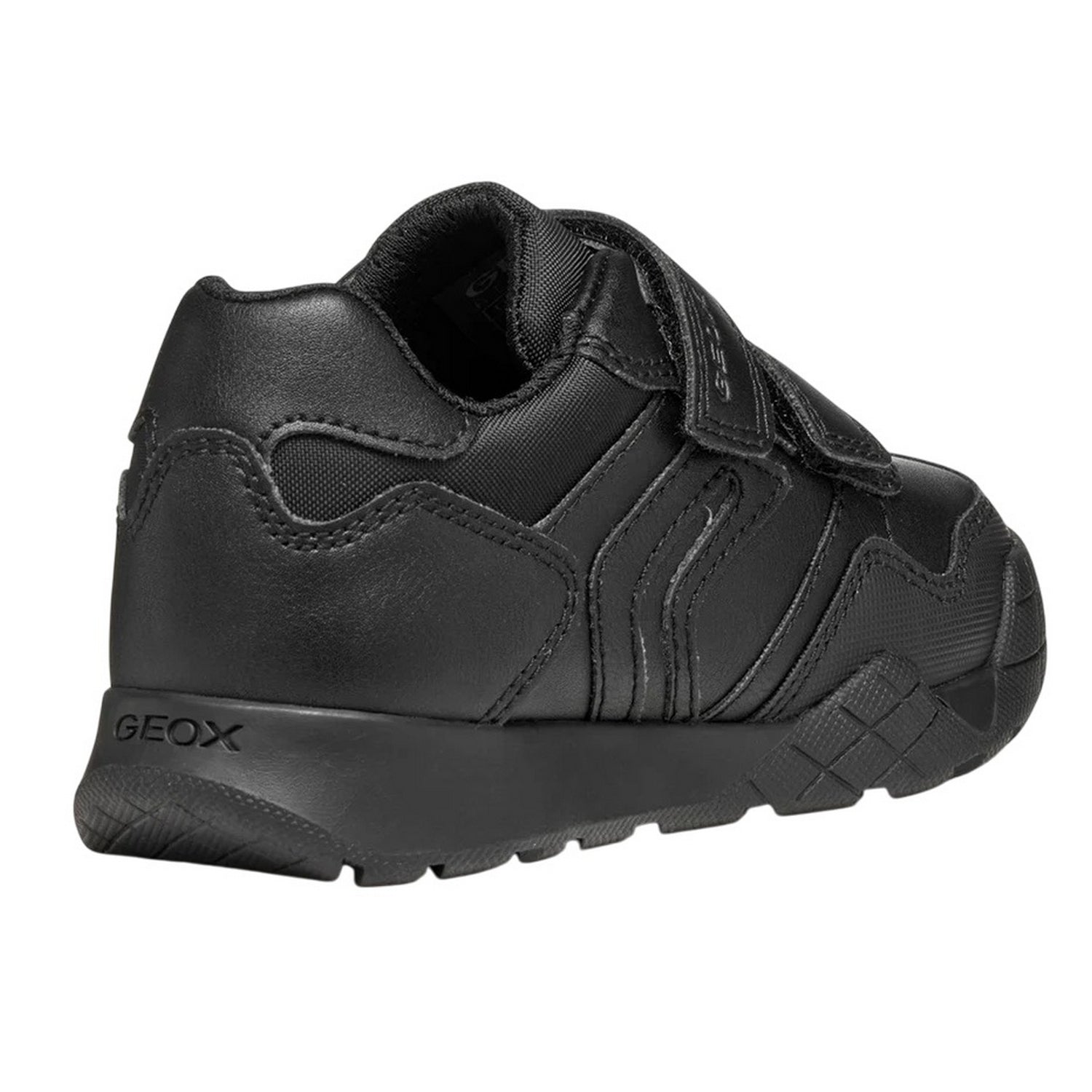Black - Back - Geox Boys Rann-E School Shoes