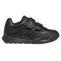 Black - Side - Geox Boys Rann-E School Shoes