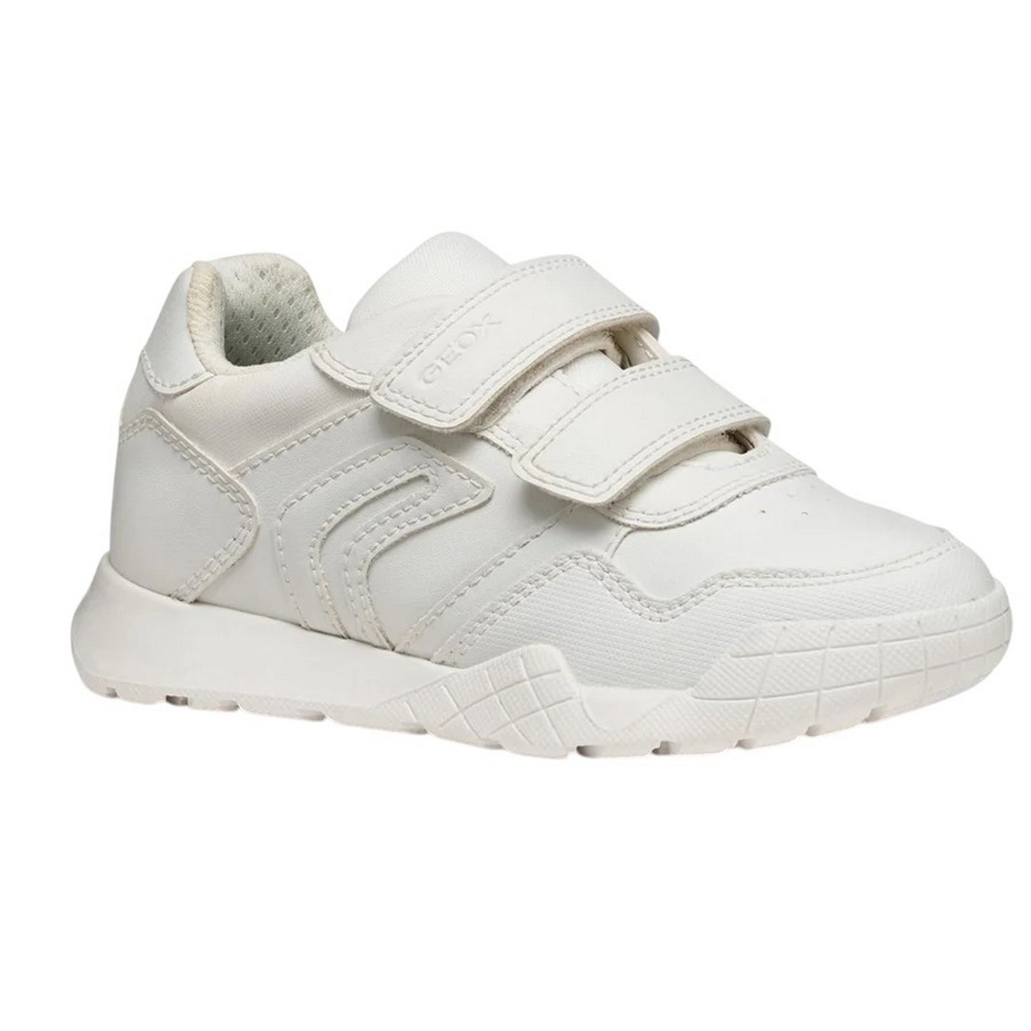 White - Front - Geox Boys Rann-E School Shoes